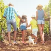 Family walking through vineyards – Family-Friendly Wine Tour Mendoza