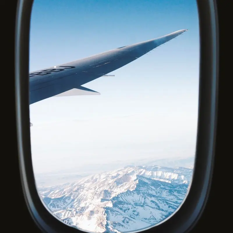 Flying into Mendoza form Chile, offers unforgettable views of the Andes from above.