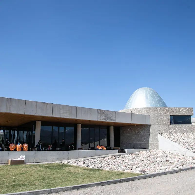 Zuccardi welcomes guests with architectural clarity and mountain views.