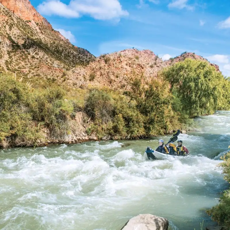 Whitewater rafting on the Mendoza River, a summer classic.