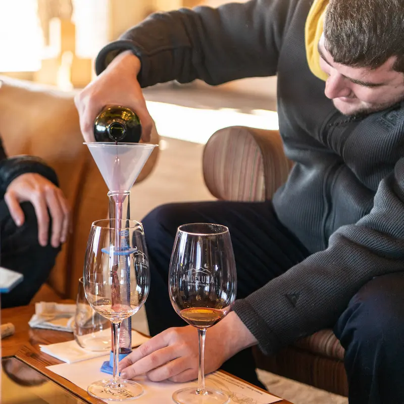 Personalized wine blending experience at Andeluna Cellars.