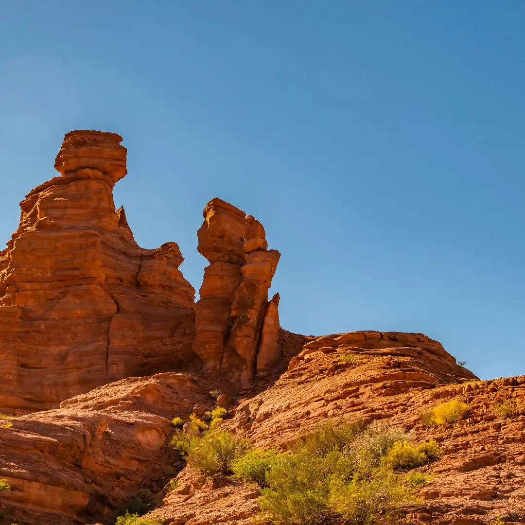 Rock formations at Ischigualasto Provincial Park, Valle de la Luna