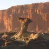 Rock formations in Ischigualasto Valley of the Moon San Juan